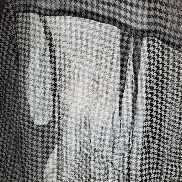BROOKS BROTHERS Shirt Womens Small Relaxed Houndstooth Blouse Chiffon New - Picture 6 of 16